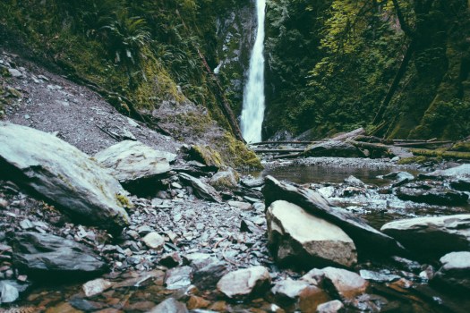 Rocks and Waterfall